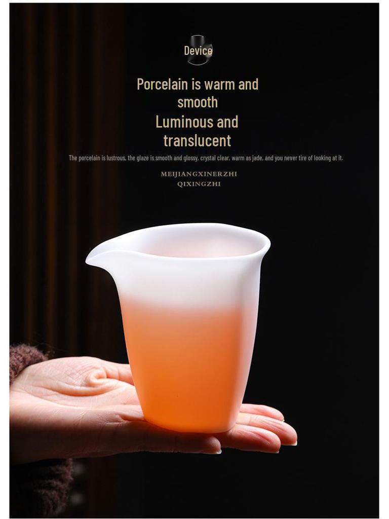 Icy Jade Porcelain Kung Fu Tea Set: Luxurious Mutton Fat White Gift for Office & Home