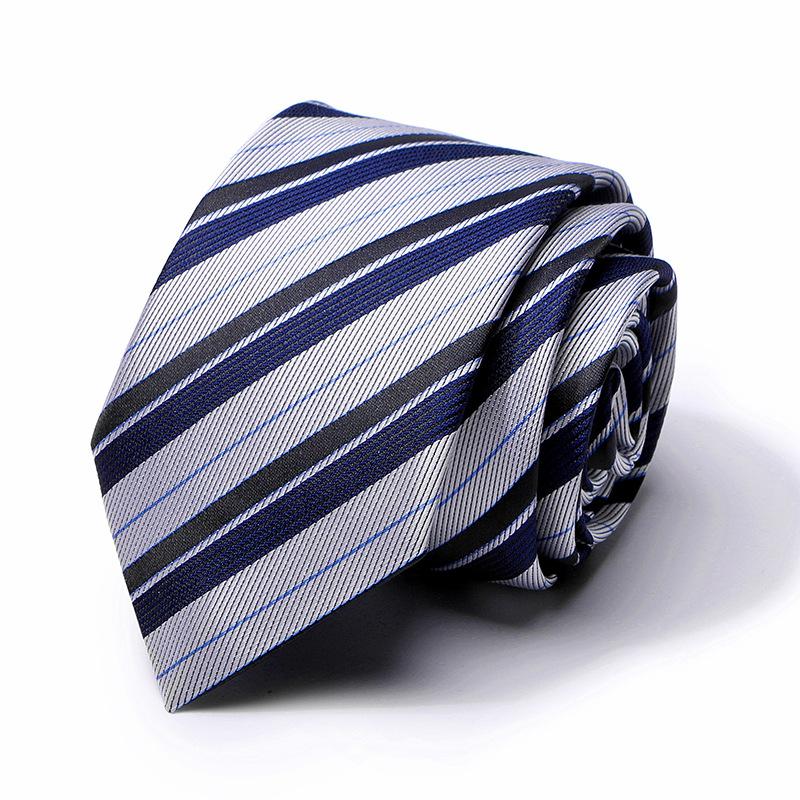 Tie Tie Polyester Silk Tie 8Cm Business Men'S Dress Wedding Studio Tie