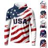 T-shirt da uomo a maniche lunghe ad asciugatura rapida per protezione solare, per sport, attività all'aperto, corsa