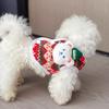 Winter Dog Vest Festive Christmas Dog Sweater 3D Bear Embroidery Red Green Contrast Pet Apparel Sleeveless Outfit Soft Warm Puppy Clothing