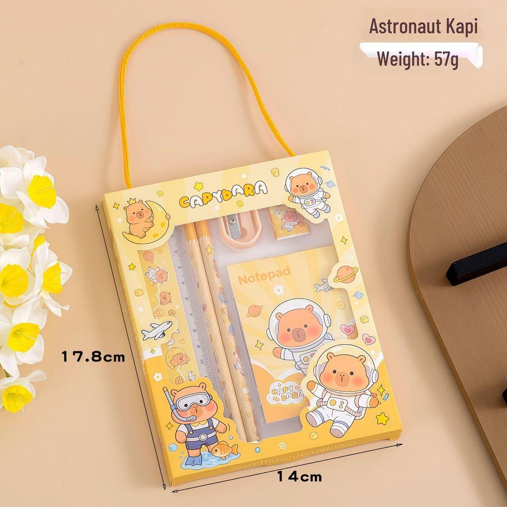 Capybara Stationery Gift Box Set for Primary School Students - Pencils & Study Supplies for Children's Day Gifts