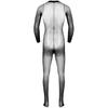 Helkroppsstrømper i gjennomsiktig netting for menn Strømpebukser med elastiske fottights Leggings Bodysuit