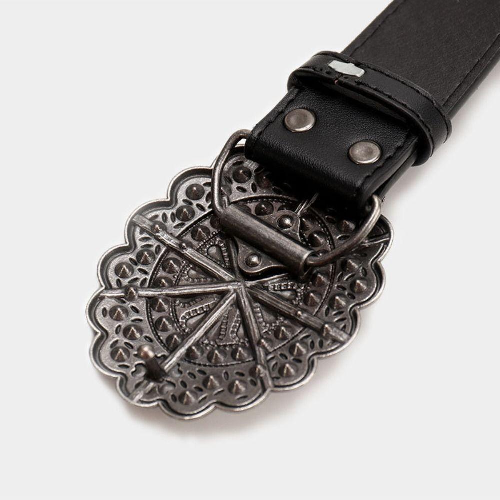 PU Leather Cowgirl Belts Vintage Country Belts Fashion Western Belt  for Jeans Pants Dresses