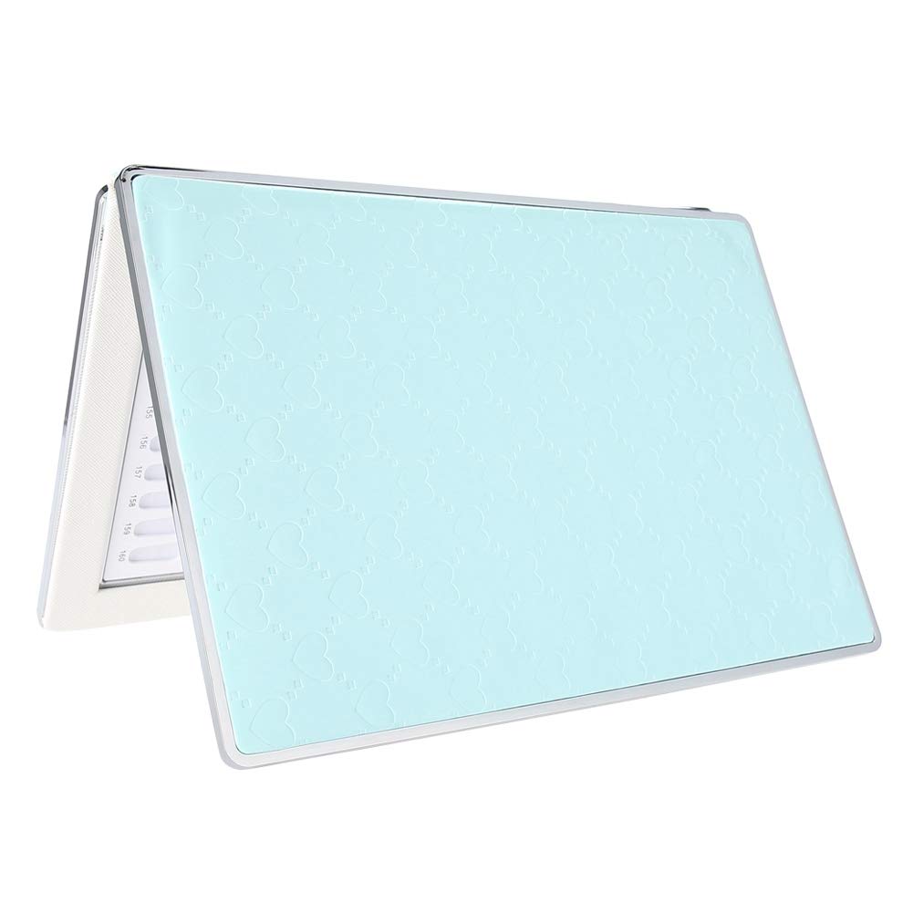 Nail Display Chart, 160 Slots Nail Gel Polish Organizer Color Card Nail Polish Color Display Chart Book Nail Swatch Book Nail Art Practice Card(Blue)