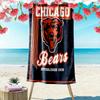 Chicago Bears Print Beach Towel, Large Soft Quick Dry Towel for Beach Camping Swimming
