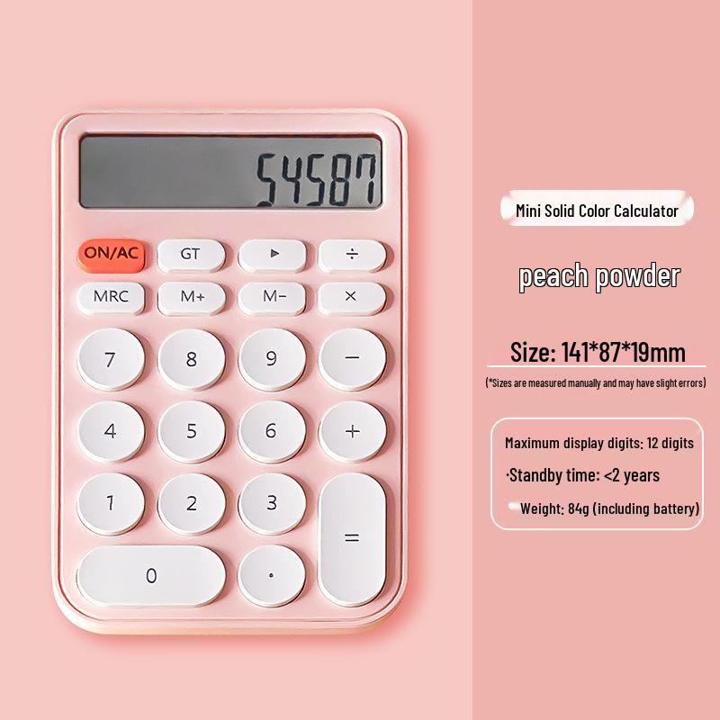 Compact 12-Digit Multifunction Calculator for Office, School, and Exams
