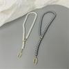 Tooxika French Retro Light Luxury Niche Grey Pearl Necklace Simple Personality Jumper Chain Female