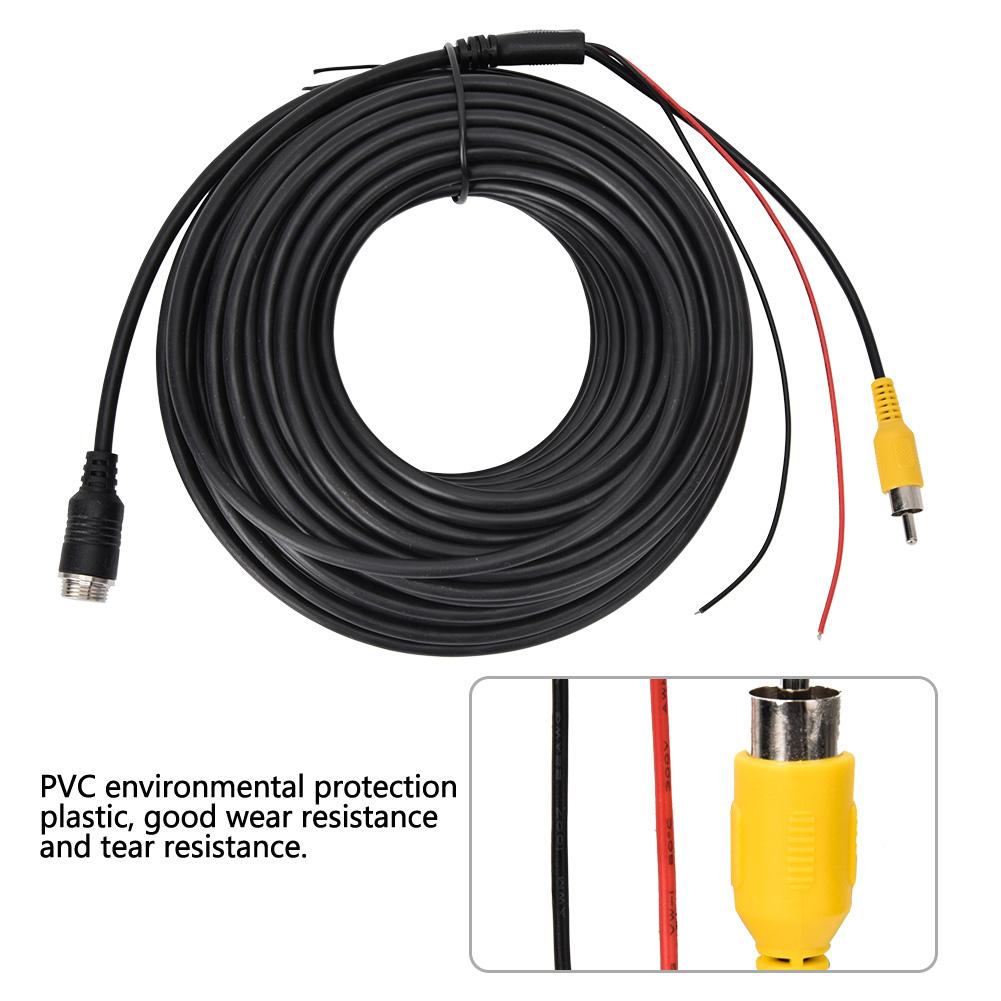 Male Connector Cable Line for Car Vehicle Rear View Backup Reversing Camera Monitor (15m)
