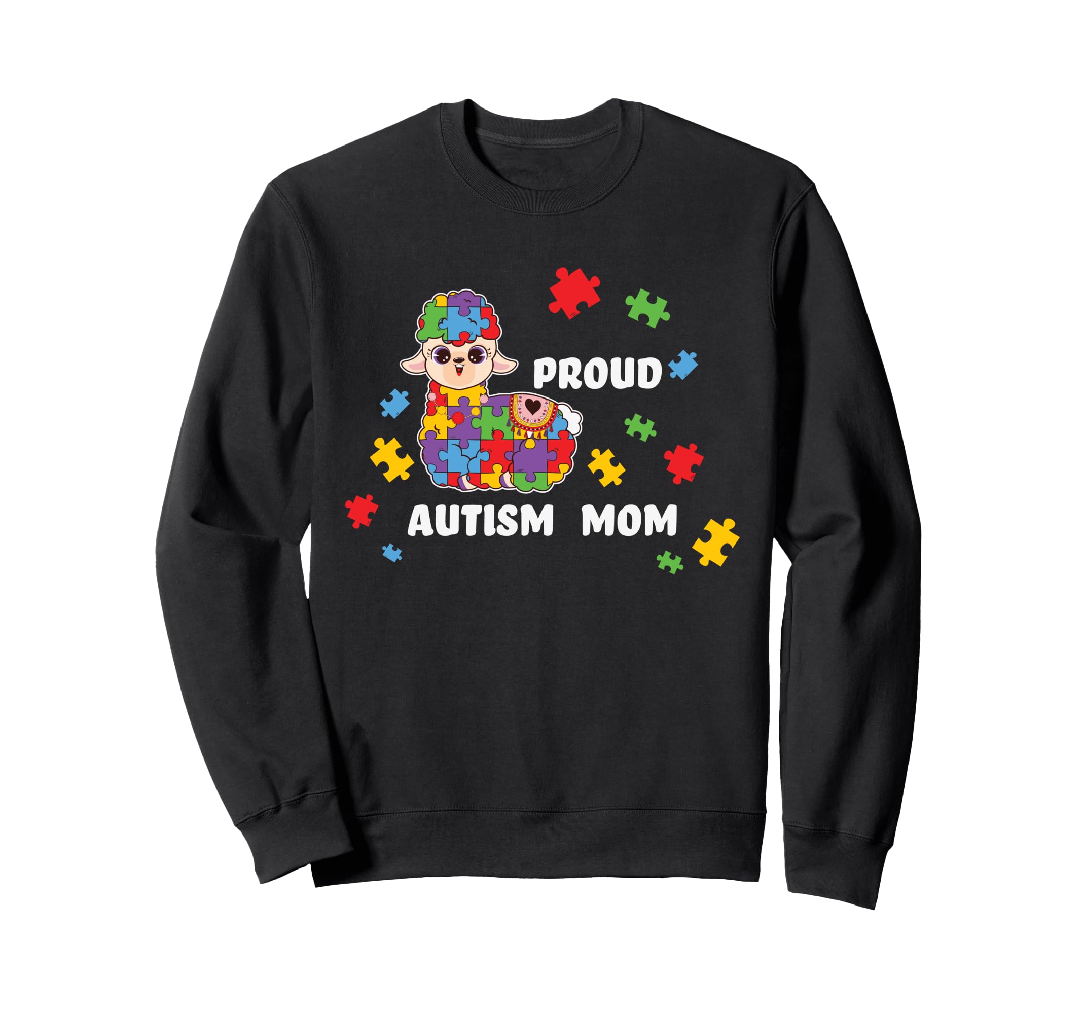 

Pride Autism Awareness Women s - Proud Autism Mom Sheep Puzzle Sweatshirt