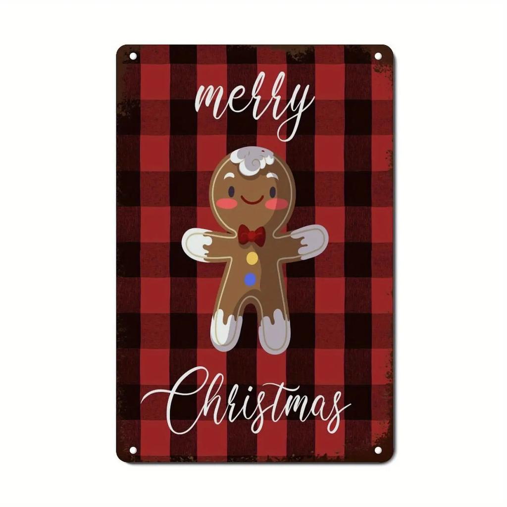 Vintage Santa Claus Metal Tin Signs Pcs Retro Iron Wall Art Plaques with Christmas Quotes Rustic Decor for Home Party
