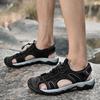 2024 Men's Breathable Mesh Patchwork Closed-Toe Beach Sandals – Non-Slip Casual Outdoor Footwear