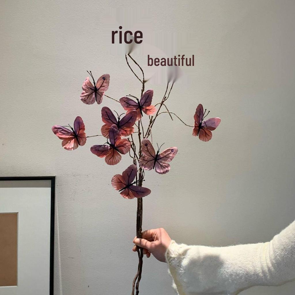 Butterfly Simulation Chinese Style Artificial Flower Arrangement for Living Room, Café, Homestay Table Decoration