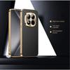 Electroplated Frame Vegan Leather Case For Xiaomi Redmi Note 15 14 13 Pro Plus 5G Turbo 4 Pro High End Shockproof Texture Cover