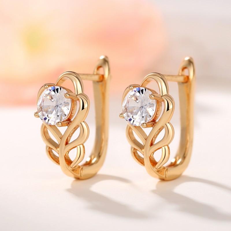 Exquisite Sweet Cool Street Pography With Zircon Inlaid Women'S Ear Buckle Shining Sweet Fashion Simple Accessories