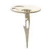Outdoor Liquor Table with Folding Round Desktop Wooden Portable Picnic Table for Travel Camping Beach