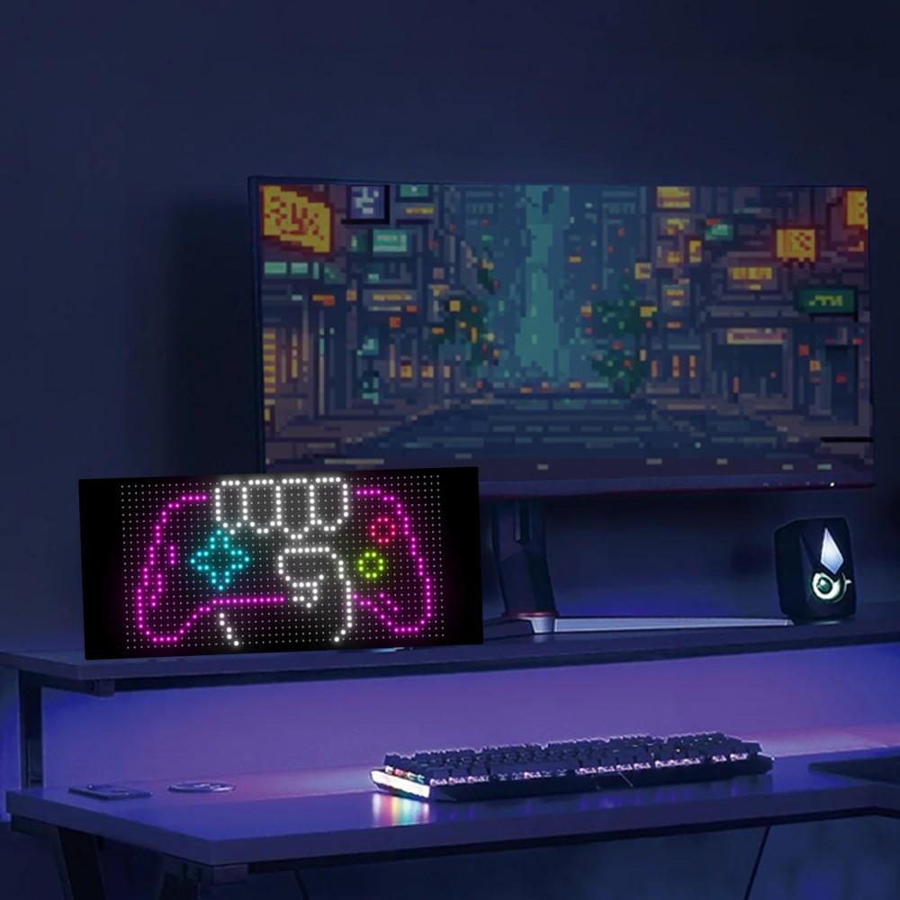 Smart LED Pixel Panel Light DIY Programmable Scrolling Screen Display Bluetooth APP Control Night Light For Windows Bars Decor