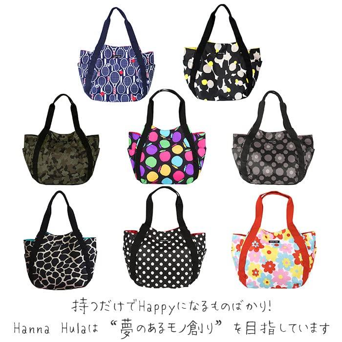 Hanna Hula Round Tote Bag Polka Black PLK01 [Hanna Hula] / CMO-RTT-PLK01 (Polka Black)