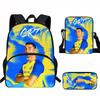 Set Zaino Scolastico CR7 per Bambini Tessuto Oxford Borsa a Doppio Scomparto con Tasca Frontale Astuccio Tracolla Ergonomico Dorsale