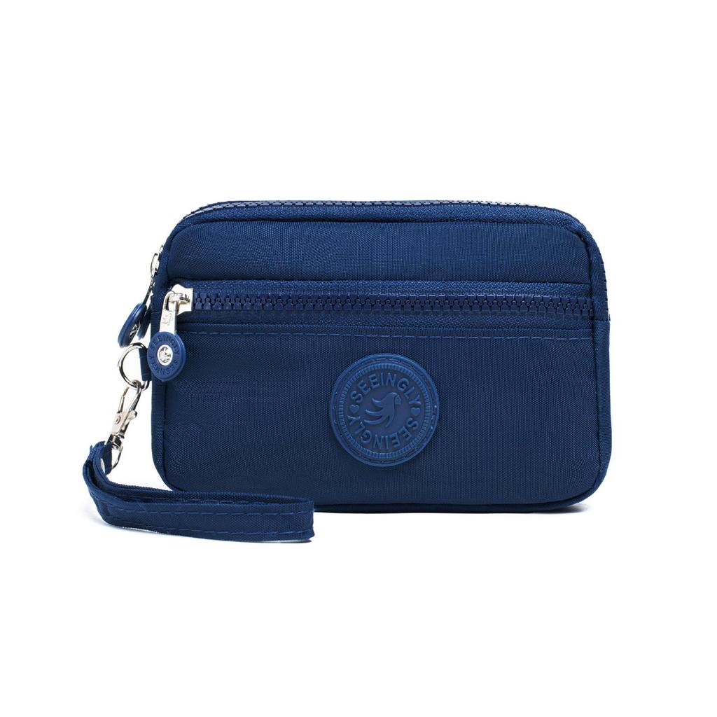 New women nylon large-capacity wallet girl waterproof mobile phone bag men coin purse