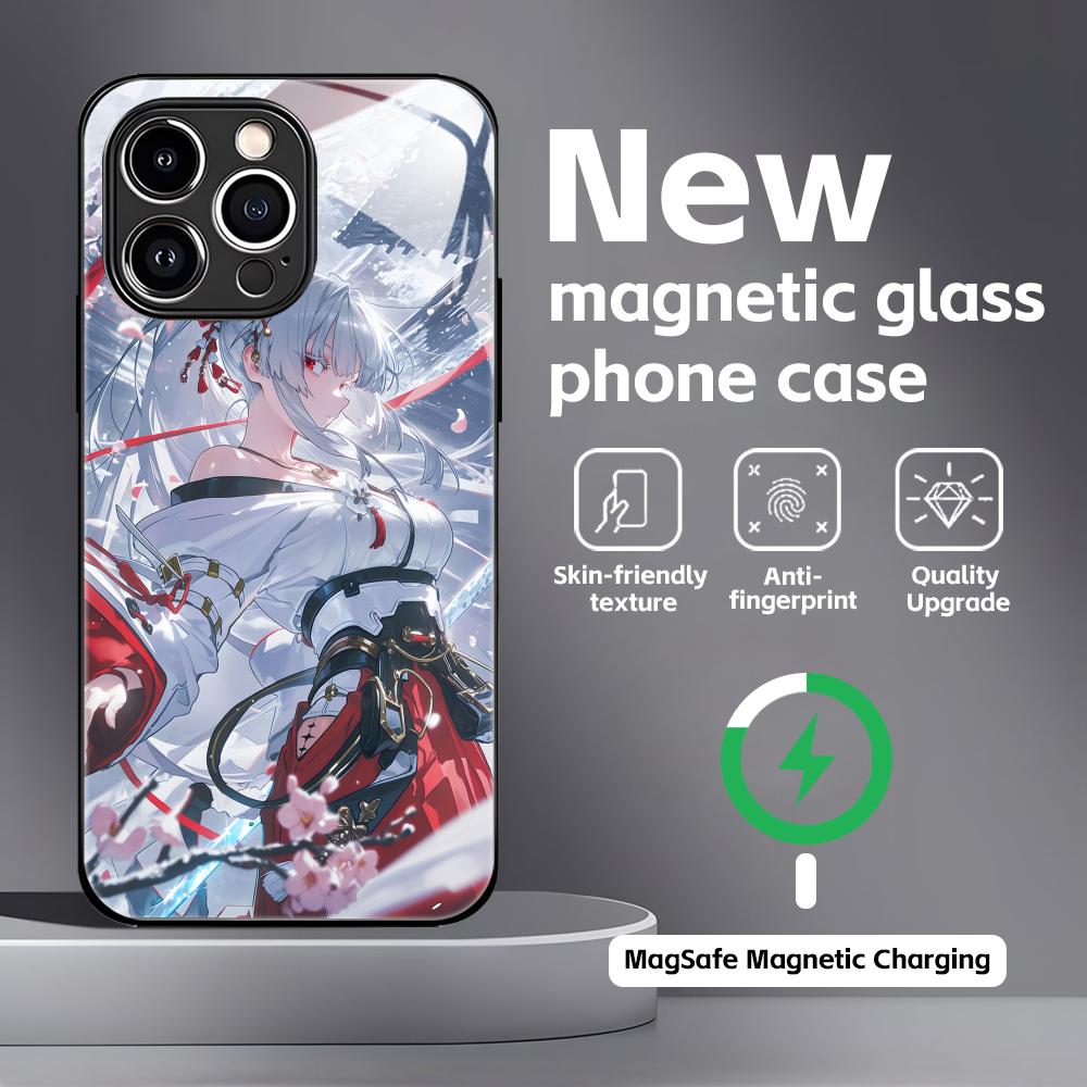 Wuthering Waves Hiyuki Phone Case For iPhone17 16 15 14 13 12 11 X XR XS 8 Plus Mini Pro Max Glass Magnetic Case