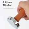 Solid Wood Coffee Tamper Set (51/53/58mm) for Italian Coffee Machines - Includes Tamper and Distribution Hammer.