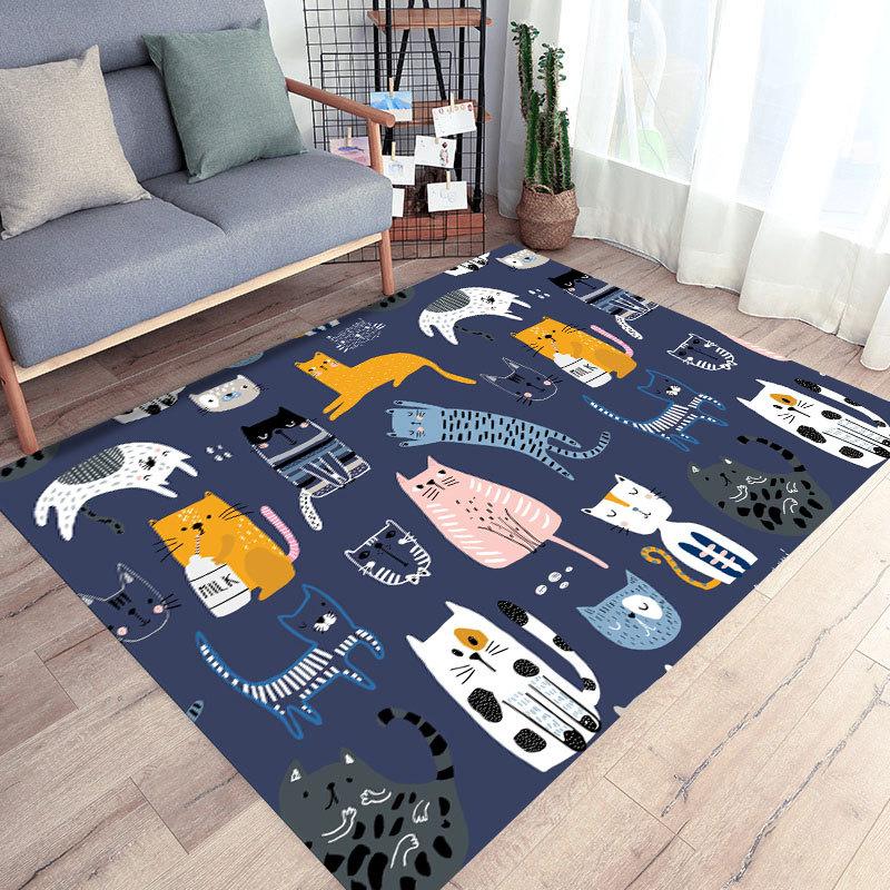 Cartoon Dinosaur Playmat Rug Cartoon Animal Rug Teen Girl Room Decor Baby Girl Room Decor Playroom Rug Floor Mat