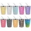 Bling Glitter Coffee Mug Sparkling Stainless Steel Water Bottle Rhinestone Water Cup  Office