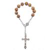 Hot selling Wood beads cross pendant Rosary bracelet for Protestant