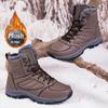 Men Winter Snow Boots For Waterproof Leather Sneakers Super Warm Men's Boots Outdoor Male Hiking Boots Work Shoes Big Size 39-48