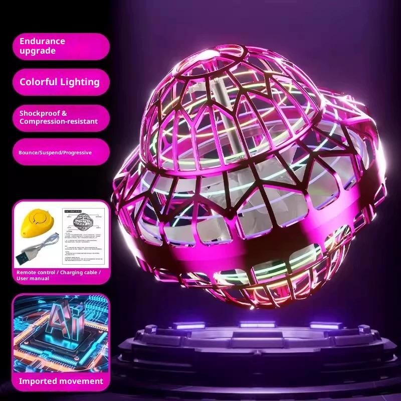 Intelligente Induktion UFO Drehende Fliegende Kugel Leuchtende Coole Fernbedienung Fliegende Scheibe Gyroskop Kinderspielzeug Junge Magische Kugel