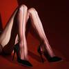 Electric Wave Lace Aurora Jacquard Seamless Crotch Stockings for Women Ultra-thin 5D Sexy Shiny Open-crotch Pantyhose