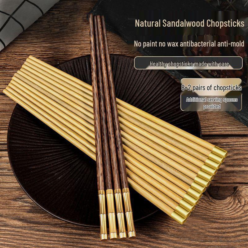 Non-slip Wooden Chicken Wing Chopsticks - Family Set (10 or 20 Pairs)