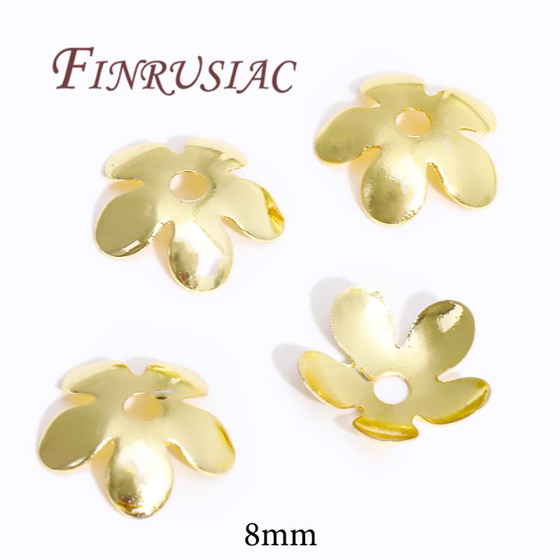 18K/14K Gold Plated Beads Cap For Jewelry Flower Bead Caps Jewelry Making Supplies Spacer Beads DIY Bracelets Accessories