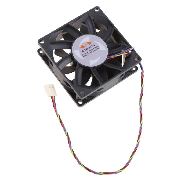 PWM Ball Bearing Fan KZ8025B012U DC 12V 4pin Cooling Fan CPU Cooler Chassis Radiator for Desktop Computer 6500RPM Fan
