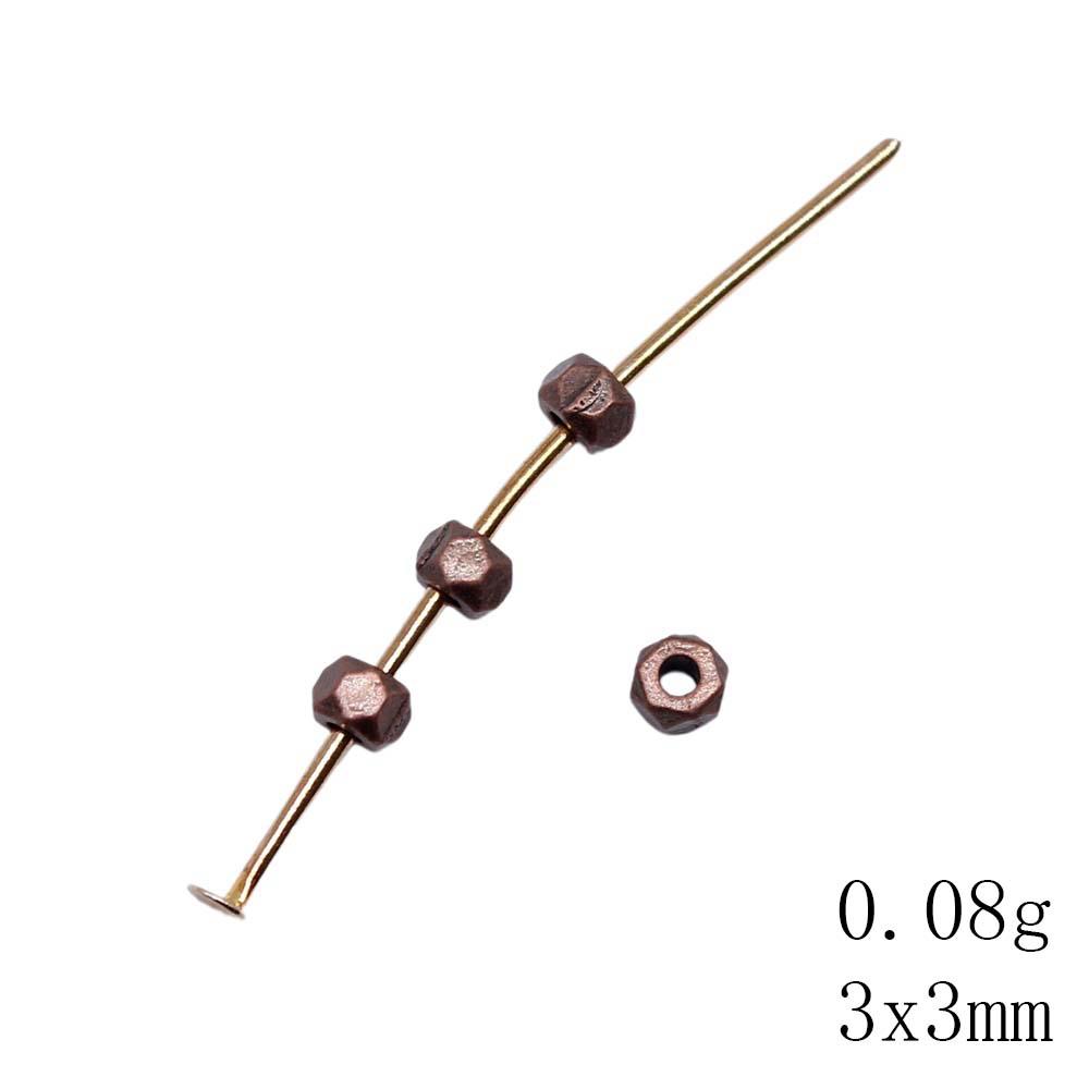Square Round Mini Spacer Beads Metal Loose Beads For Thin Chain Bracelet Necklace DIY Jewelry Making Supplies For
