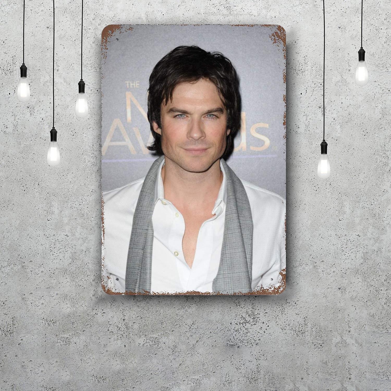 

ian somerhalder Funny Bar Metal Sign Retro Plaque Vintage Sign Alcohol Drinker Pub Club Man Cave Kitchen Wall Decoration 20x30cm（7.8x11.8inch）
