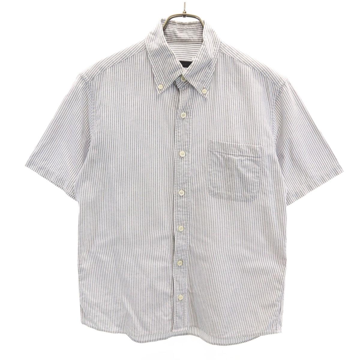 

СОФНЕТ. сделано в Японии Рубашка с коротким рукавом на пуговицах в полоску M Мужская Б/У