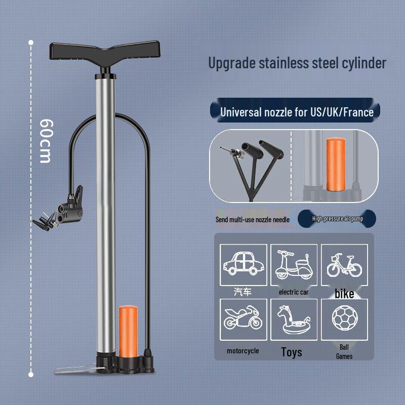 High-Pressure Electric Air Pump for Bikes, Cars, Motorcycles, and Sports Equipment.