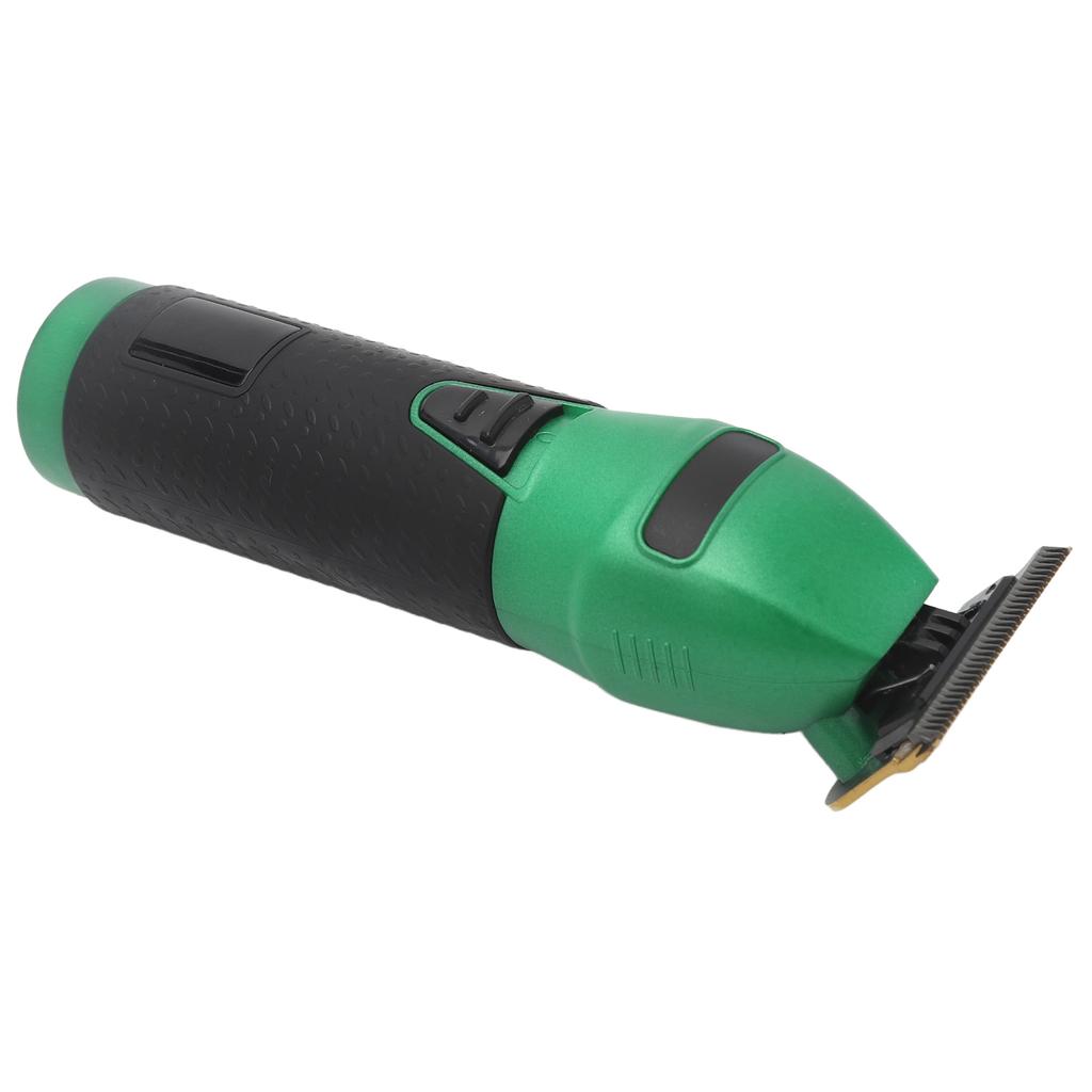 Electric Hair Clipper for Men Cordless Rechargeable LED Display Hair Cutting Trimmer with 4 Guide Comb Green Black