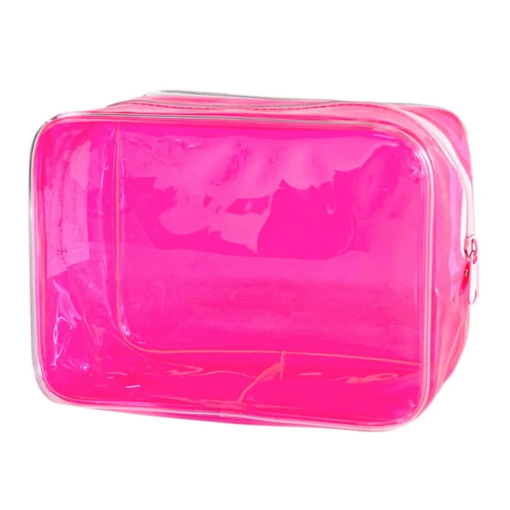 New PVC Wash Bag Transparent Waterproof Cosmetic Bag Large Capacity Handheld Makeup Storage Bag Women