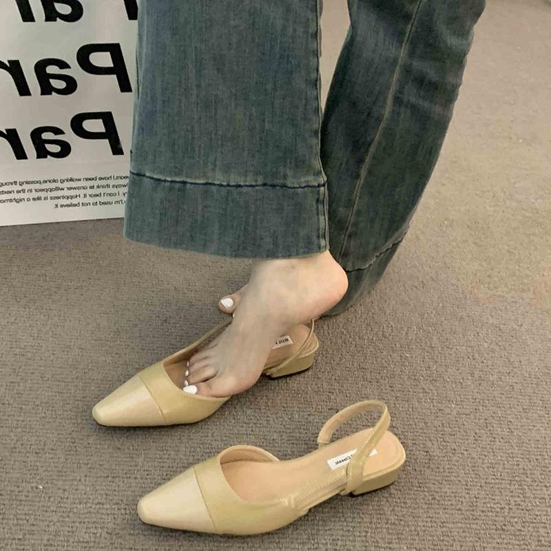 

Летние женские сандалии-гладиаторы с закрытым носком, модные сандалии на низком каблуке, повседневные сандалии-слипоны 35 хаки