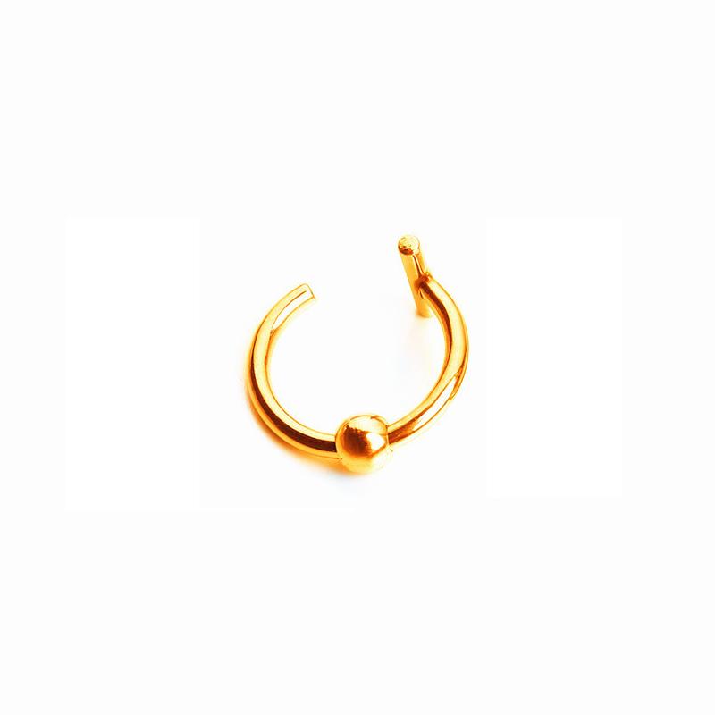 Punk 8/10mm Titanium Steel Lip Rings Cuff Clip on Fake Labret Piercing Ear Nose Hoops Unisex Women Septum Body Jewelry