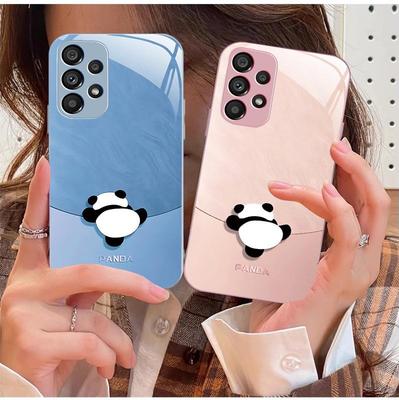 Custodia in Vetro Liquido Samsung S20Plus Panda Scalatore con Lente Ultra All-inclusive per S10Plus - Design Carino.