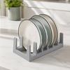 Jijijing Pot Lid Plate Organizer, Kitchen Shelves Countertop Storage Rack, Multi-Compartment Design for Lids And Chopping Boards