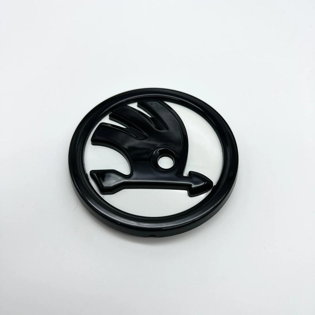 Naklejka Samochodowa 2025 Nowa 80/90/100mm Logo 3D Grill Maski Samochodu Odznaka Emblemat Bagażnika Tylnego Naklejka Dla Skoda Fabia Rapid Superb Oct