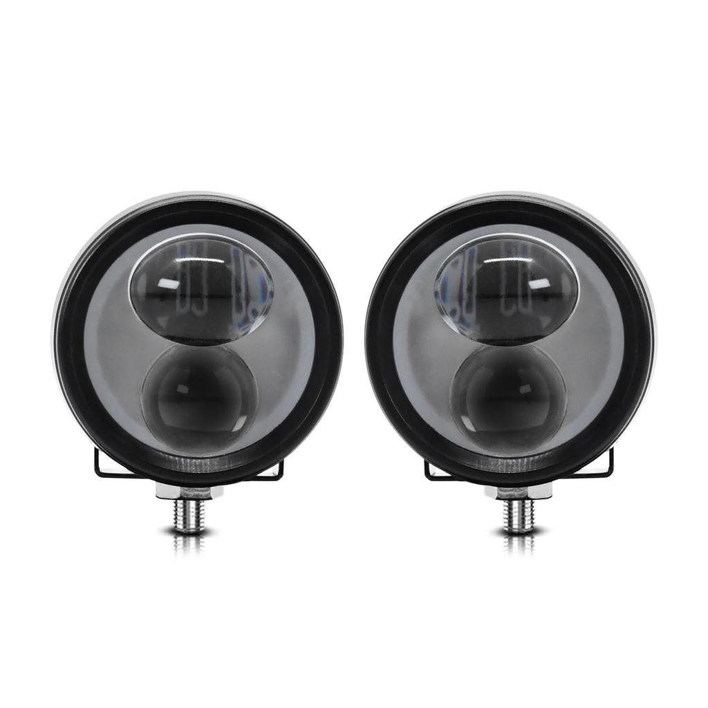 Xtahdge LED Driving Lights, 60W 6000LM Motorcycle Driving Fog Lights, Waterproof Round LED Spotlights