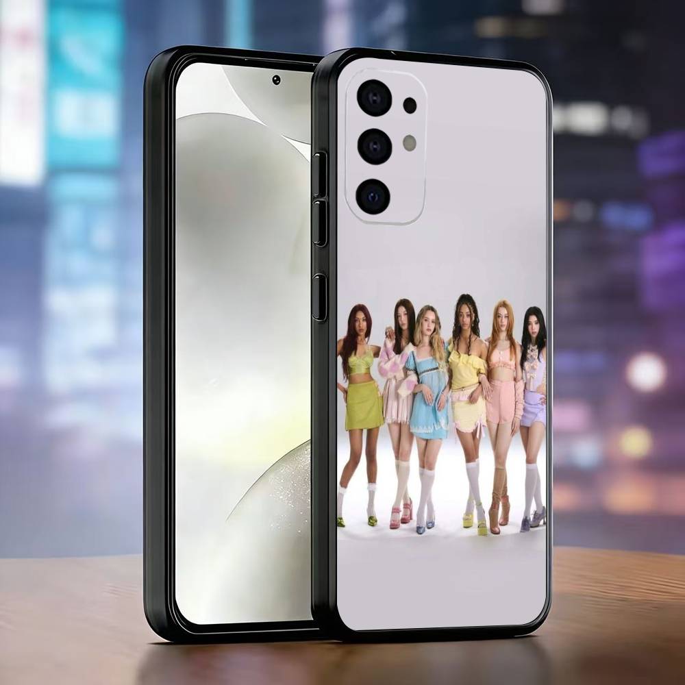 Hot Music K-KATSEYE Phone Case Black Silicone Soft For Samsung S25,S24,S21,S22,S23,S30,Ultra,S20,Plus,Fe,Lite