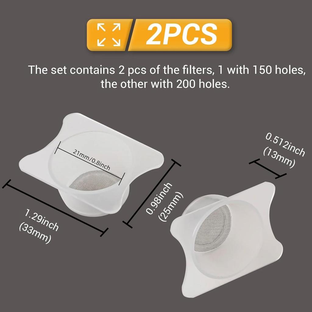 Airbrush Filter Cup, 2Pcs Airbrush Special Paint Filter Cup with 0.3mm Airbrush Spray Gun Needle - for Paint Airbrush Accessories