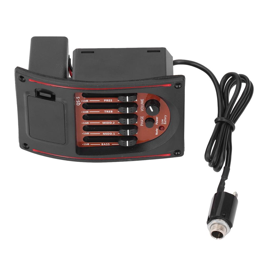 Pickup Guitar Preamp Acoustic Equalizer 5 Band EQ Tuner Amp Pre Wired Replacement Accessories