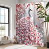 Elegant Peacock Shower Curtain Bath Sets Waterproof Non-Slip Bathroom Rug Toilet U With 12 Hooks Home Deco